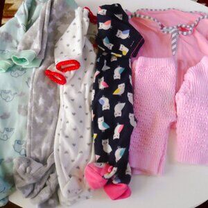 Baby clothes zip up PJs, 7pcs- size n/b-3